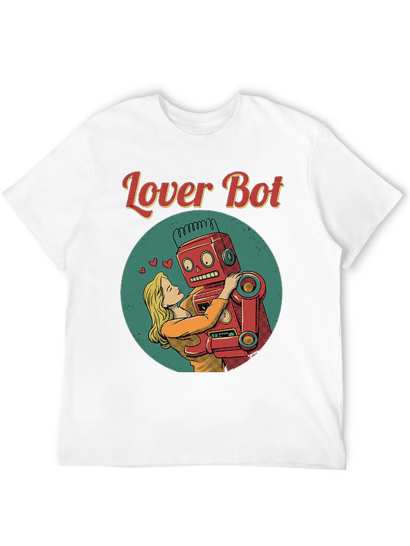 Lover Bot Graphic T-Shirt Retro Robot Love Tee