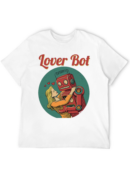 Lover Bot Graphic T-Shirt Retro Robot Love Tee
