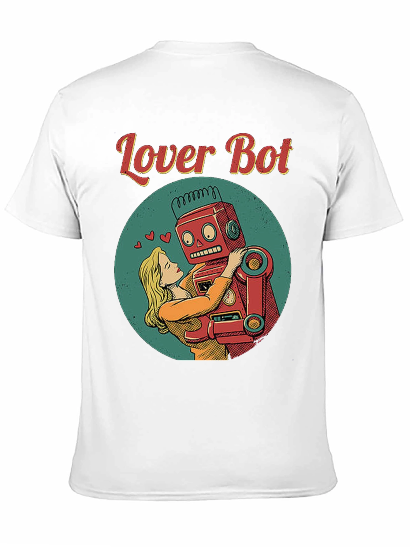 Lover Bot Graphic T-Shirt Retro Robot Love Tee