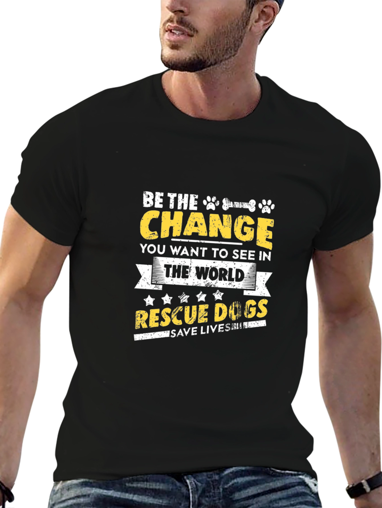 Be the Change Rescue Dog T-Shirt