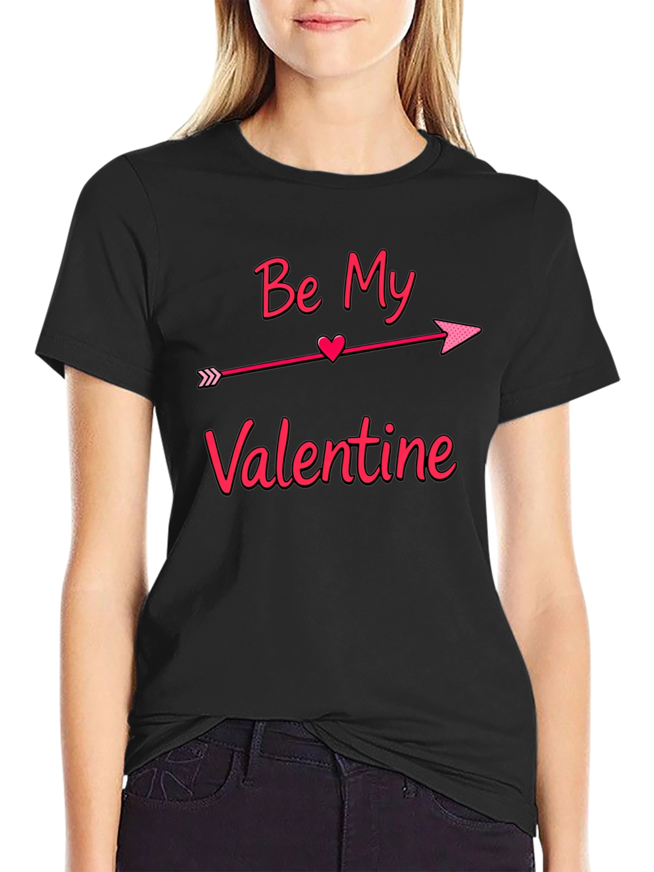 Be My Valentine T-Shirt - Arrow Heart Design
