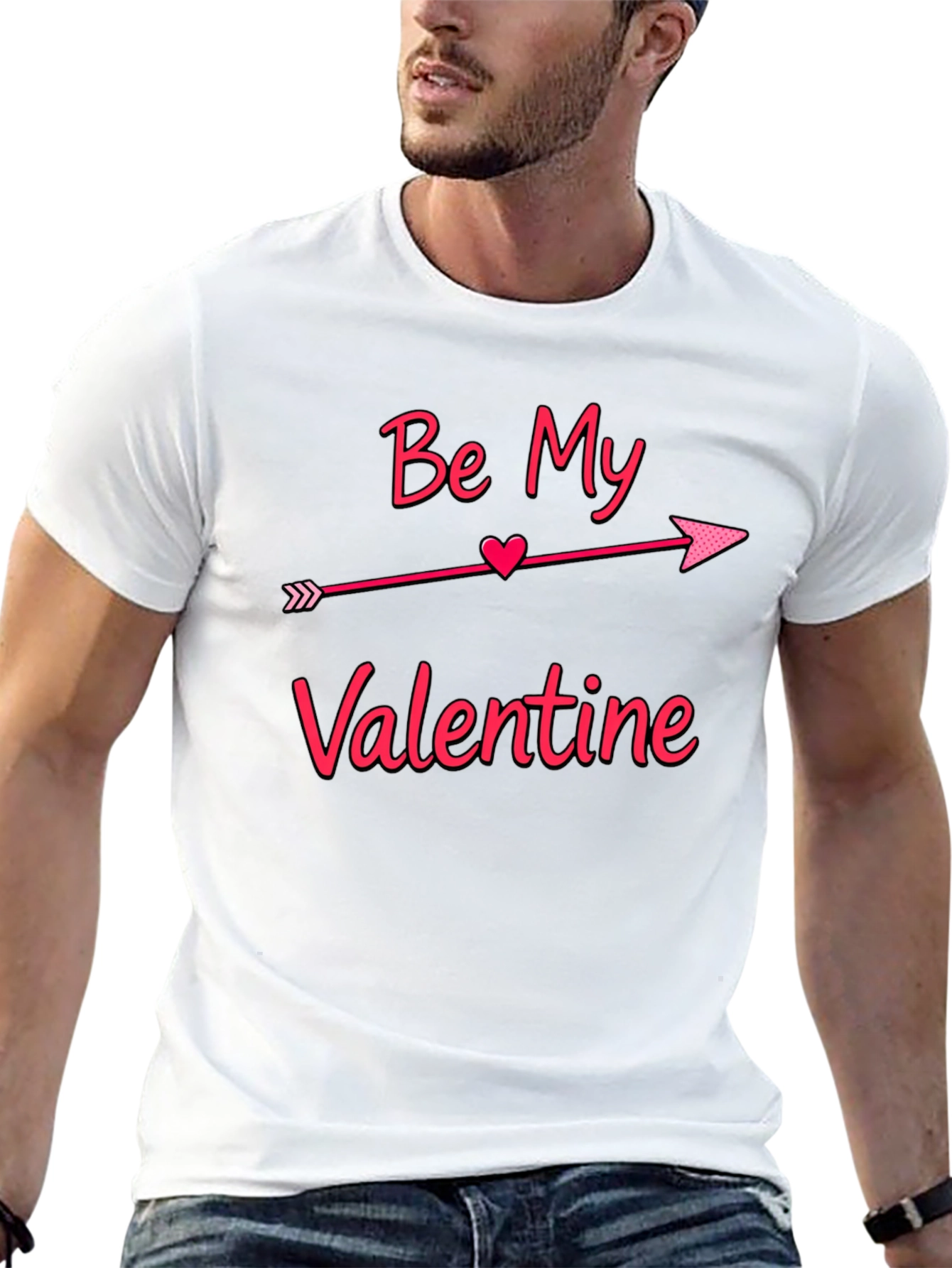 Be My Valentine T-Shirt - Arrow Heart Design