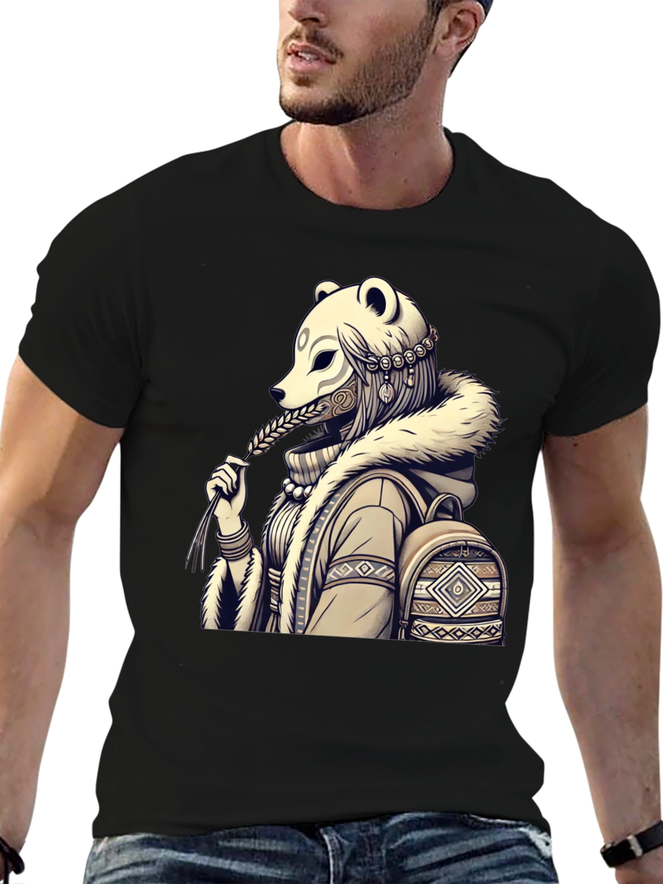 Bear Mask Graphic Tee