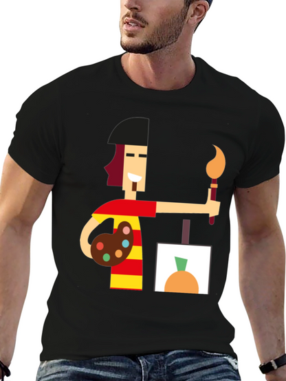 Artist Graphic Tee - Black Cotton Comfort