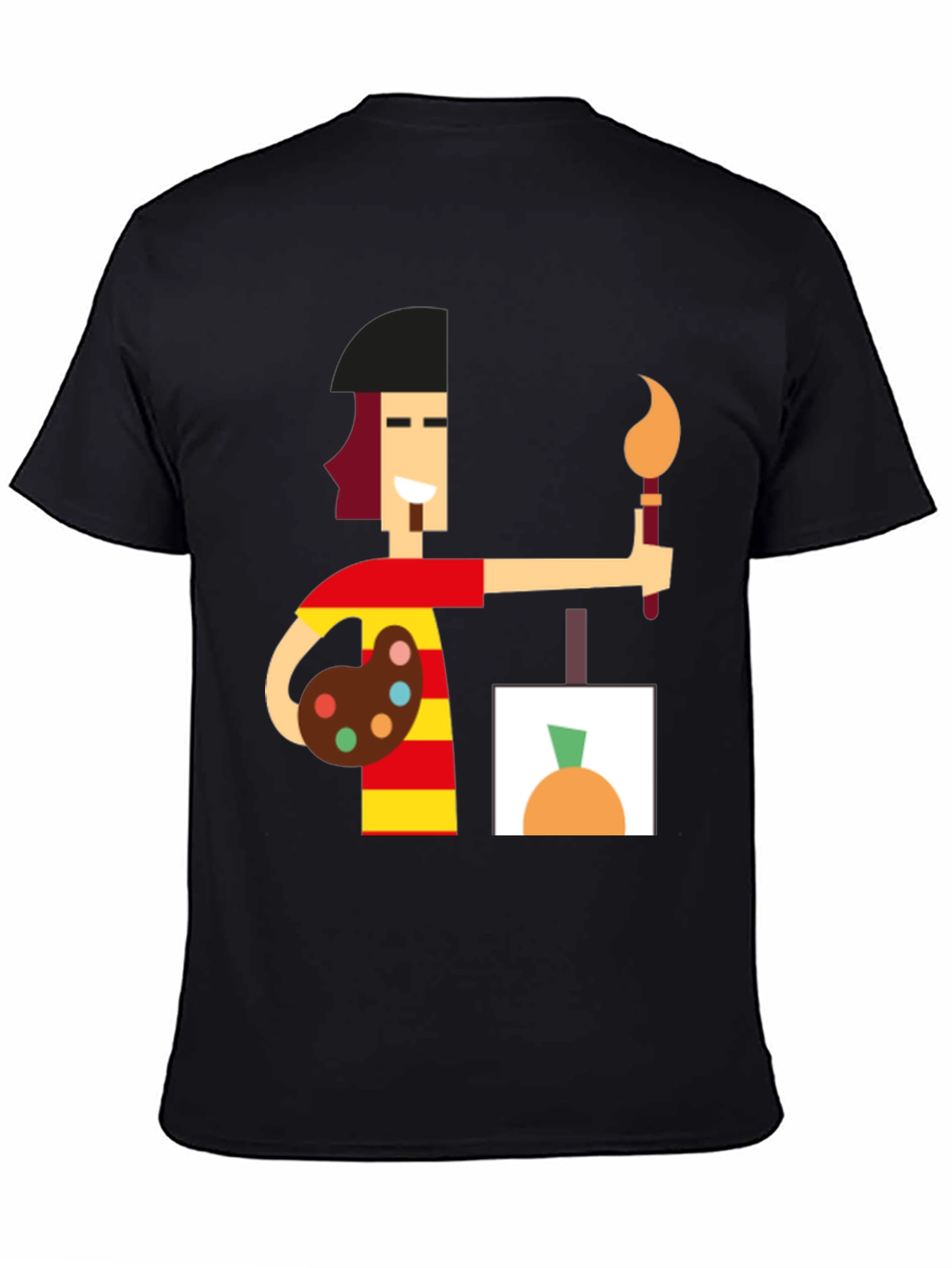 Artist Graphic Tee - Black Cotton Comfort