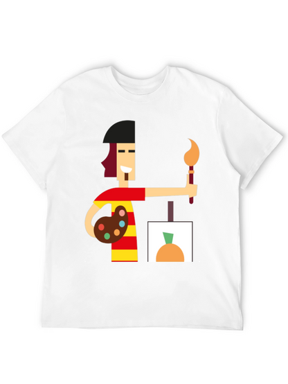 Artist Graphic Tee - Black Cotton Comfort