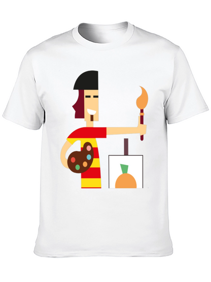 Artist Graphic Tee - Black Cotton Comfort