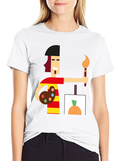 Artist Graphic Tee - Black Cotton Comfort