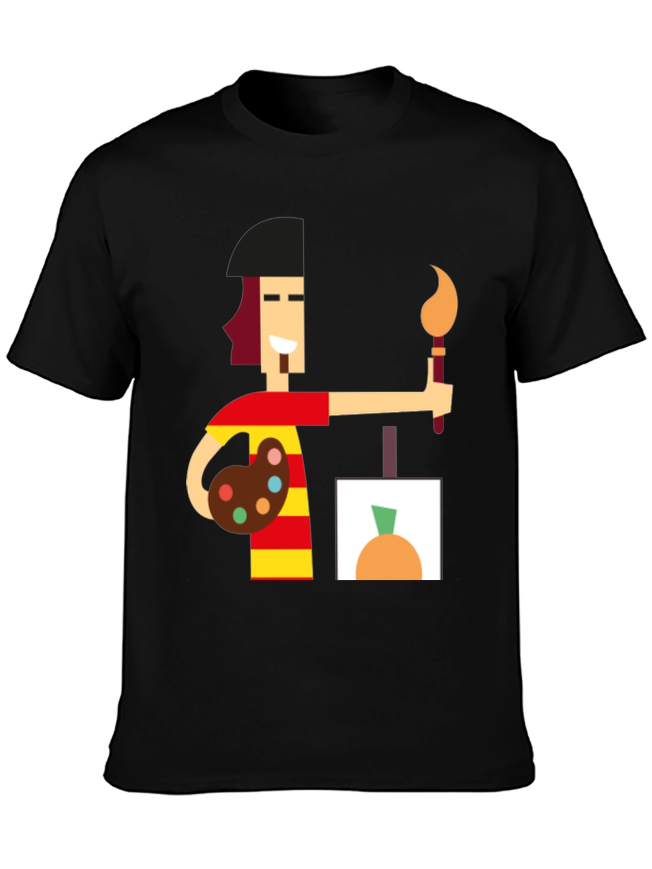 Artist Graphic Tee - Black Cotton Comfort