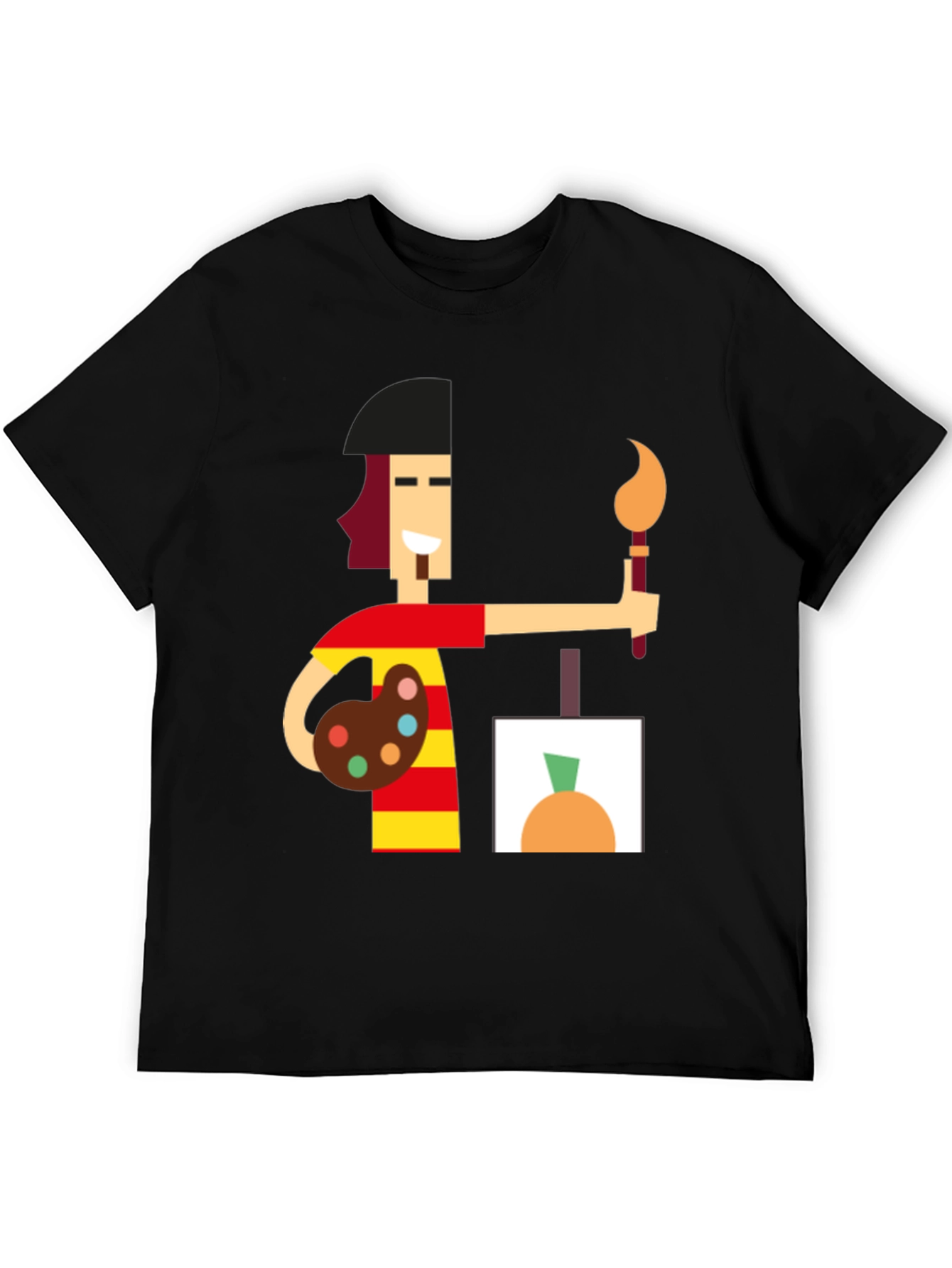 Artist Graphic Tee - Black Cotton Comfort