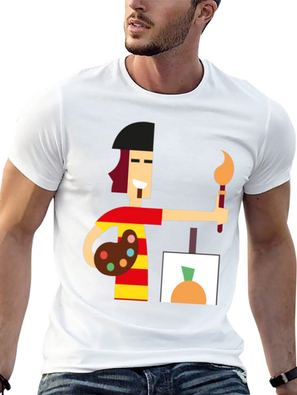 Artist Graphic Tee - Black Cotton Comfort