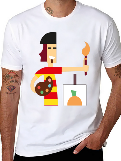 Artist Graphic Tee - Black Cotton Comfort