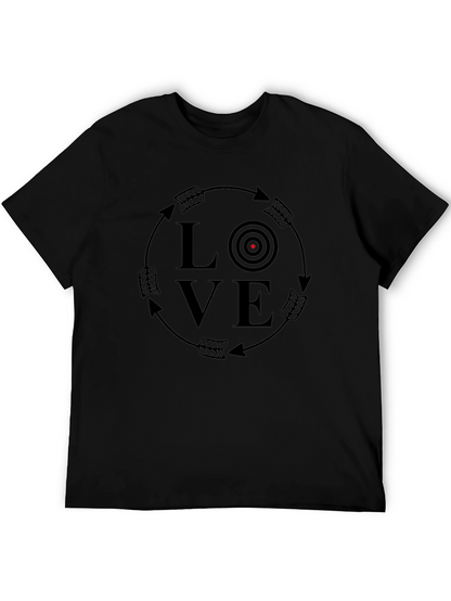 Love Archery Target Black T-Shirt