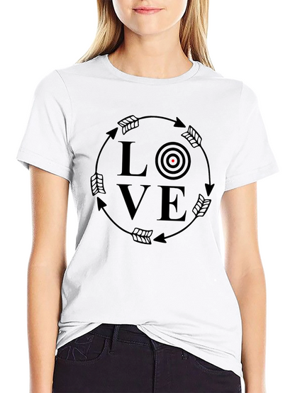 Love Archery Target Black T-Shirt