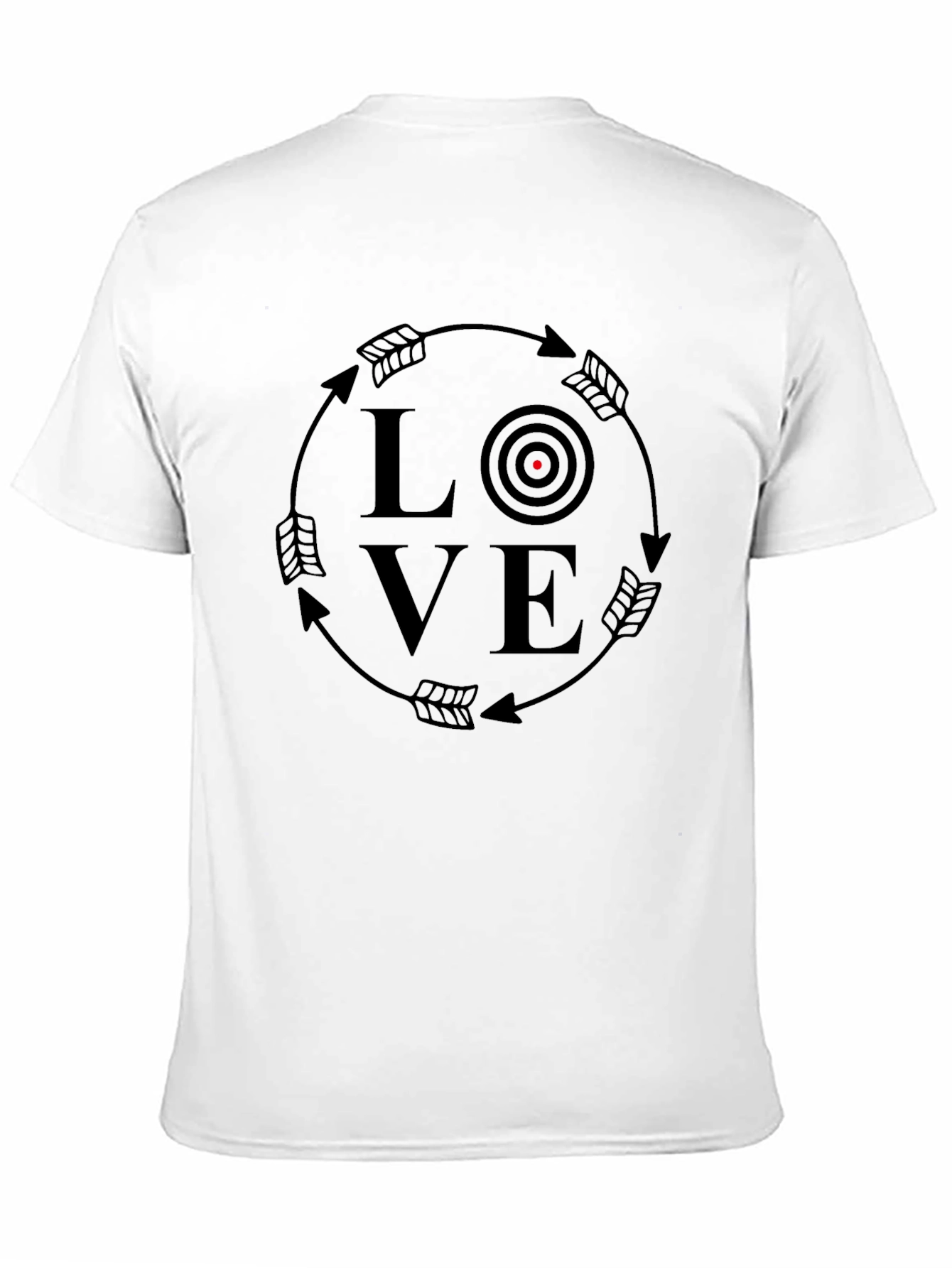 Love Archery Target Black T-Shirt