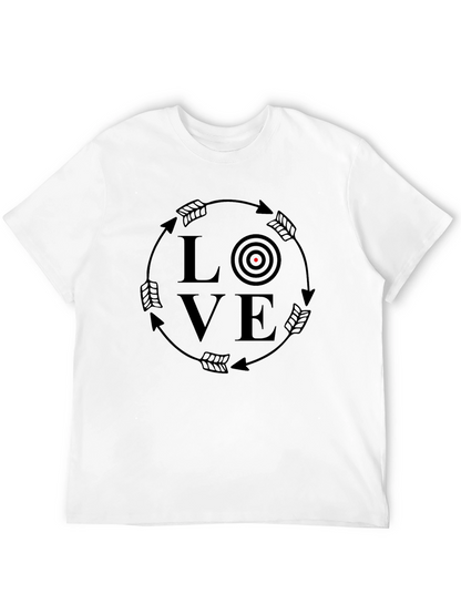 Love Archery Target Black T-Shirt