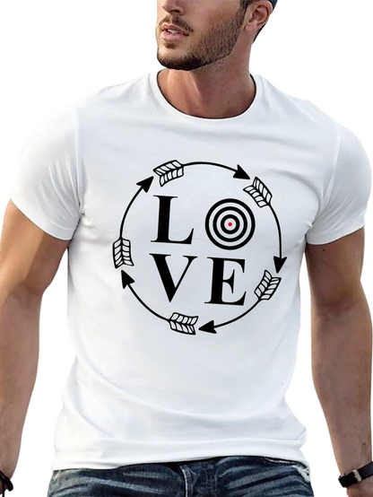 Love Archery Target Black T-Shirt