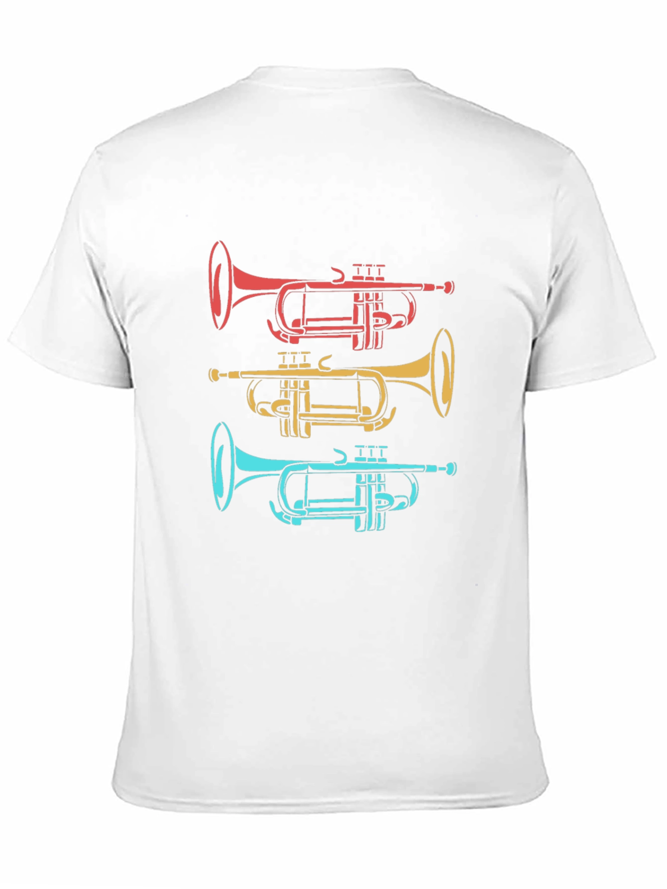 Trumpet Trio Graphic Tee - Cool Music Shirt