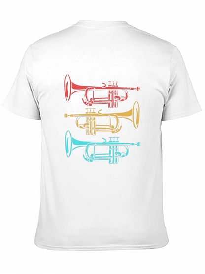 Trumpet Trio Graphic Tee - Cool Music Shirt