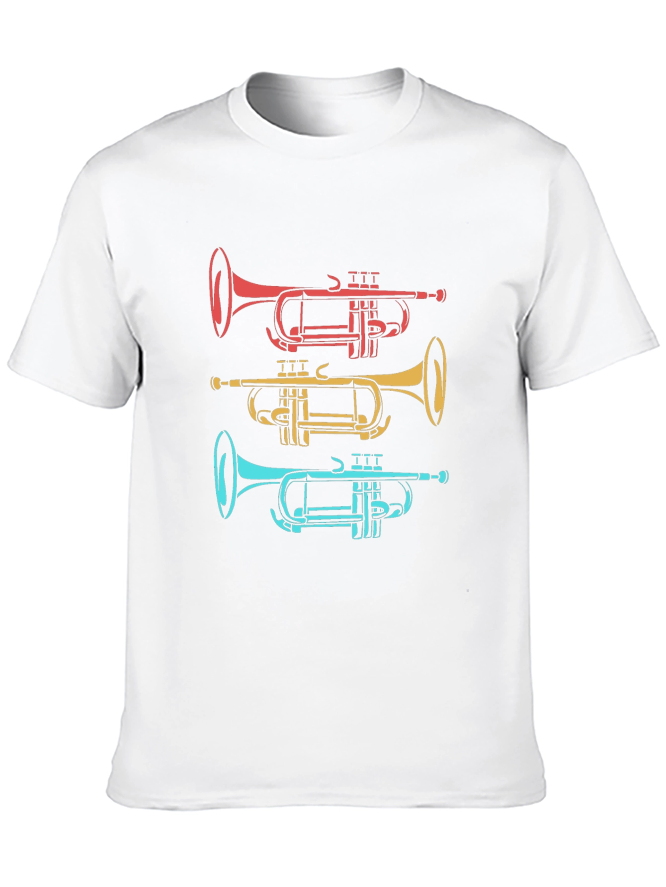 Trumpet Trio Graphic Tee - Cool Music Shirt