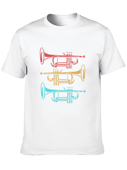 Trumpet Trio Graphic Tee - Cool Music Shirt