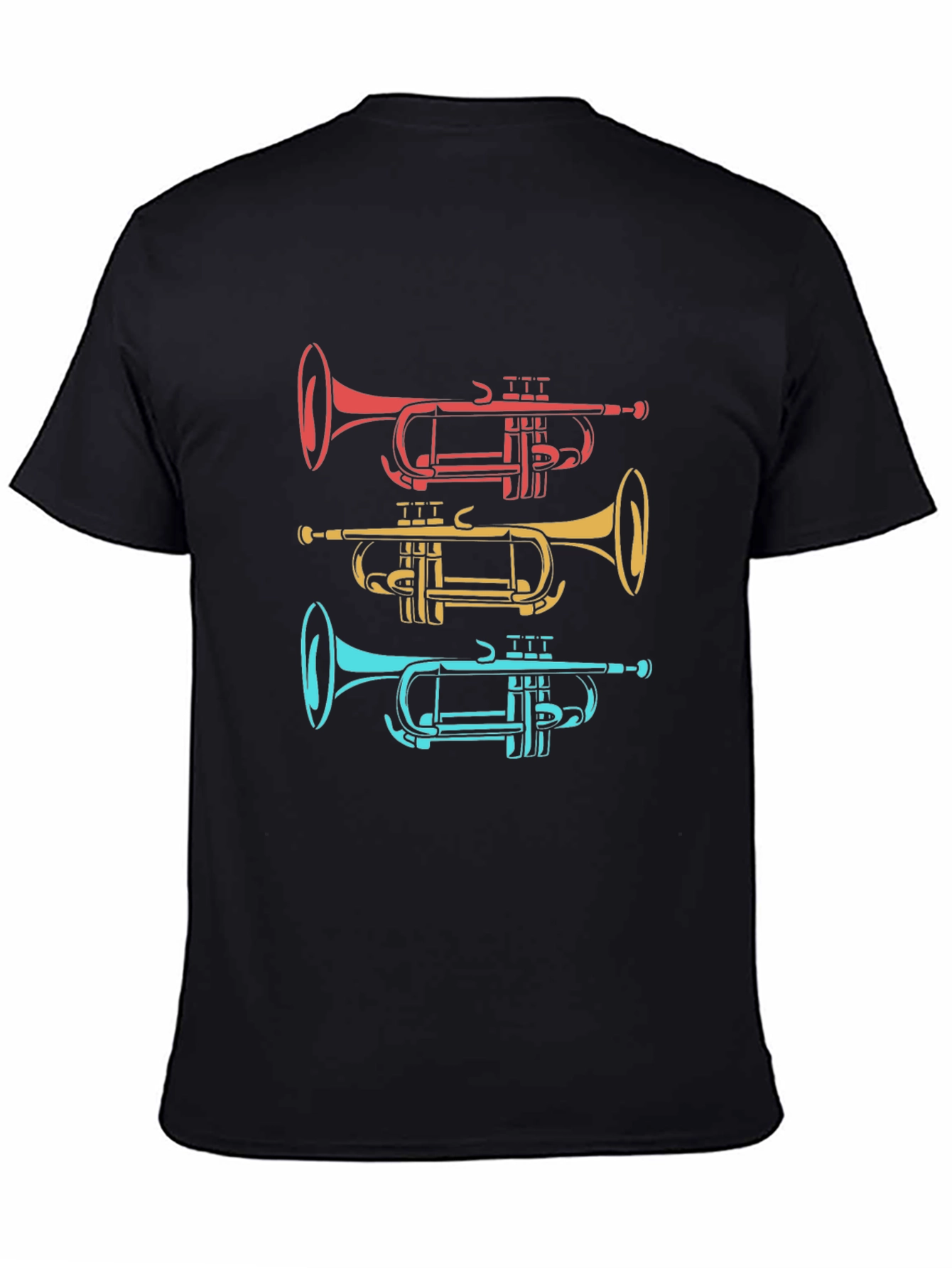 Trumpet Trio Graphic Tee - Cool Music Shirt