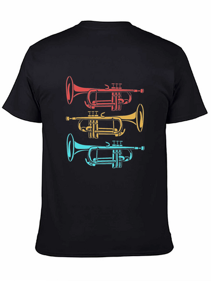 Trumpet Trio Graphic Tee - Cool Music Shirt