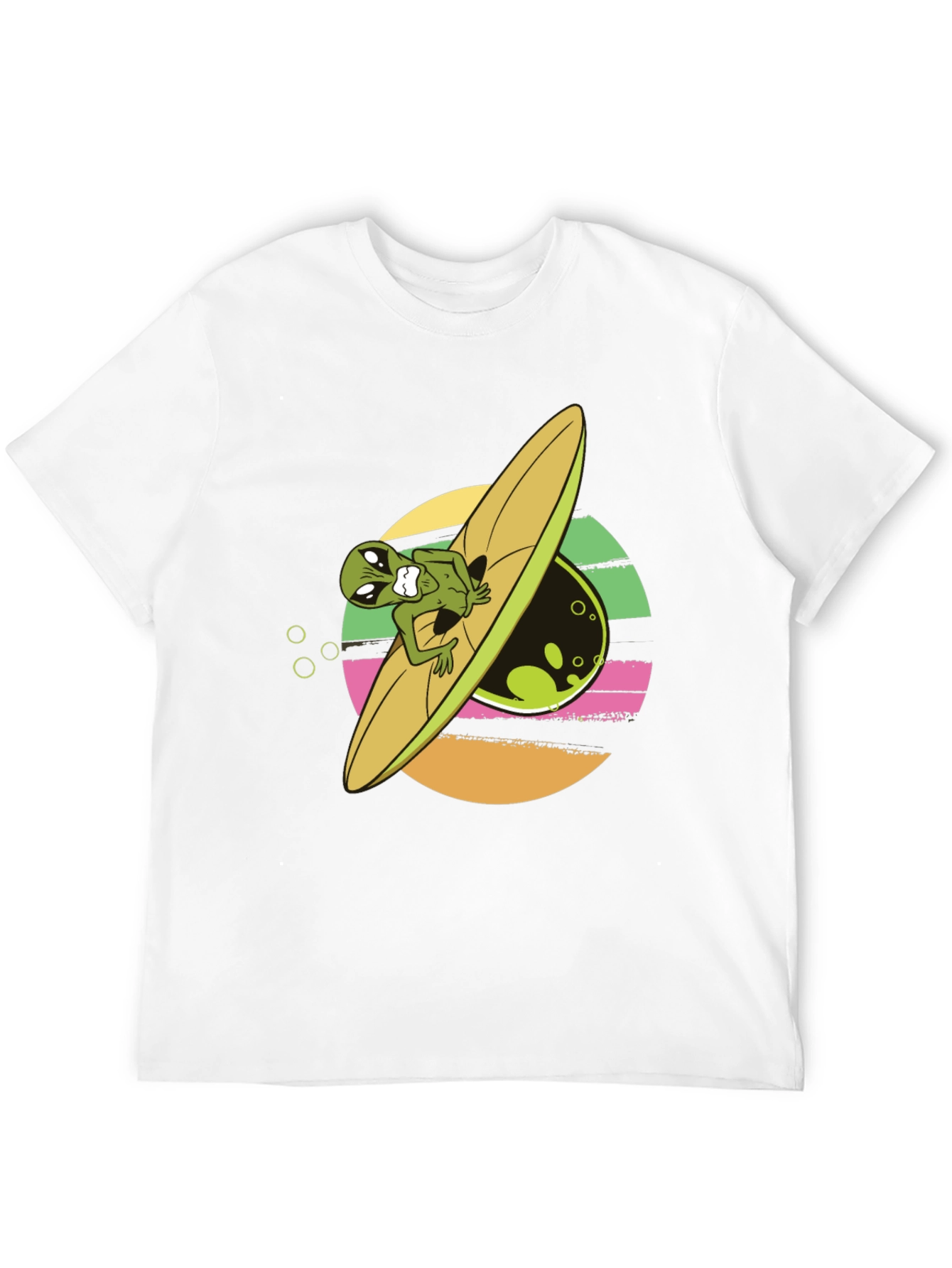 Alien Surfer Graphic Tee - Black T-Shirt