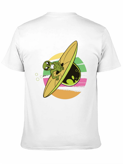 Alien Surfer Graphic Tee - Black T-Shirt