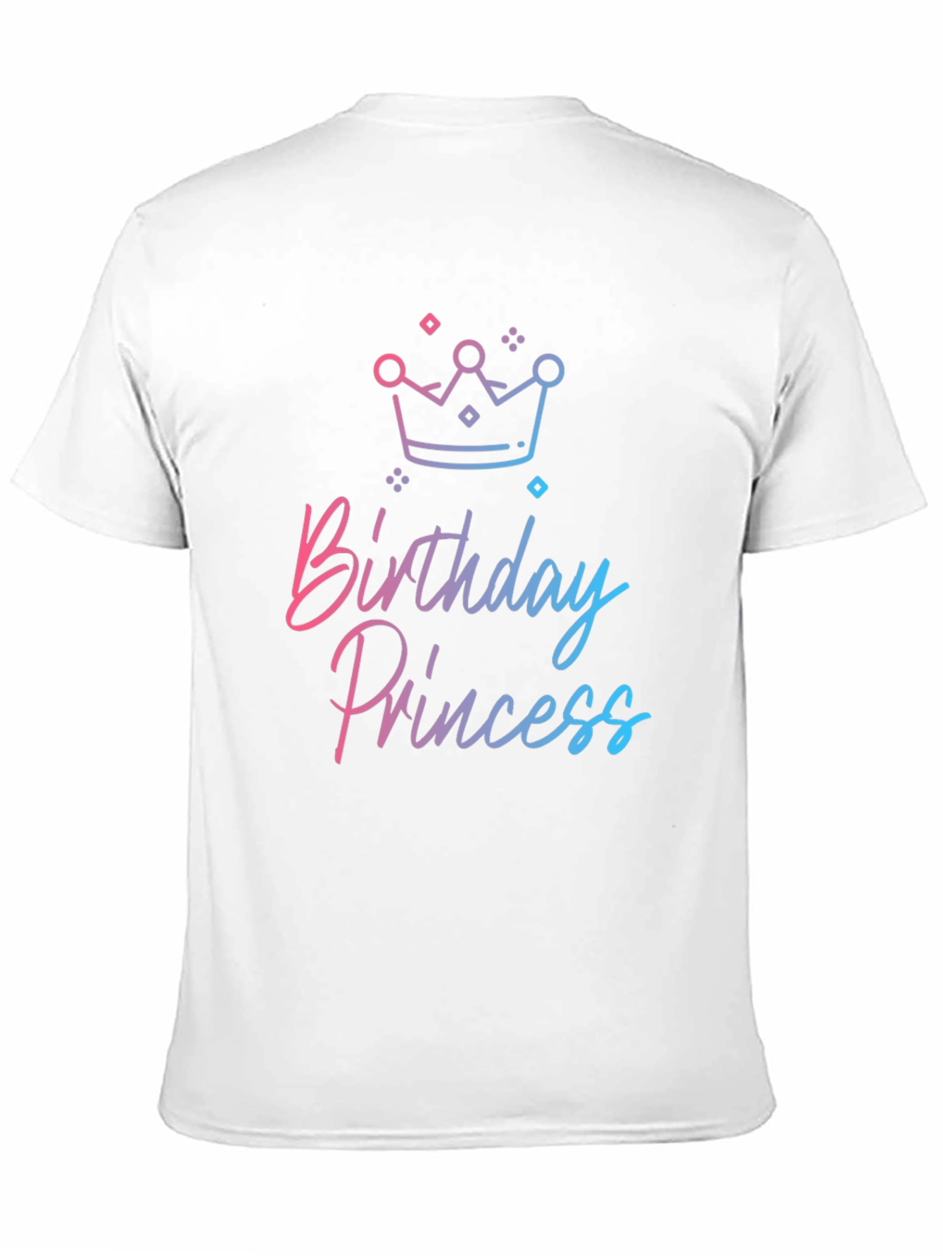 Birthday Princess Graphic Tee - Black Cotton Blend Shirt