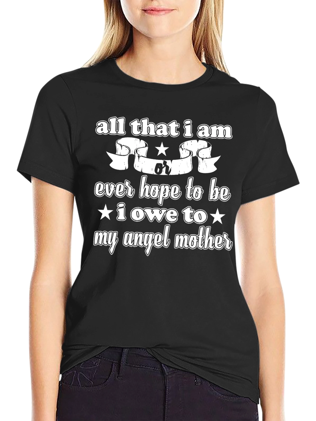 Angel Mother Graphic Tee - Soft Cotton Blend