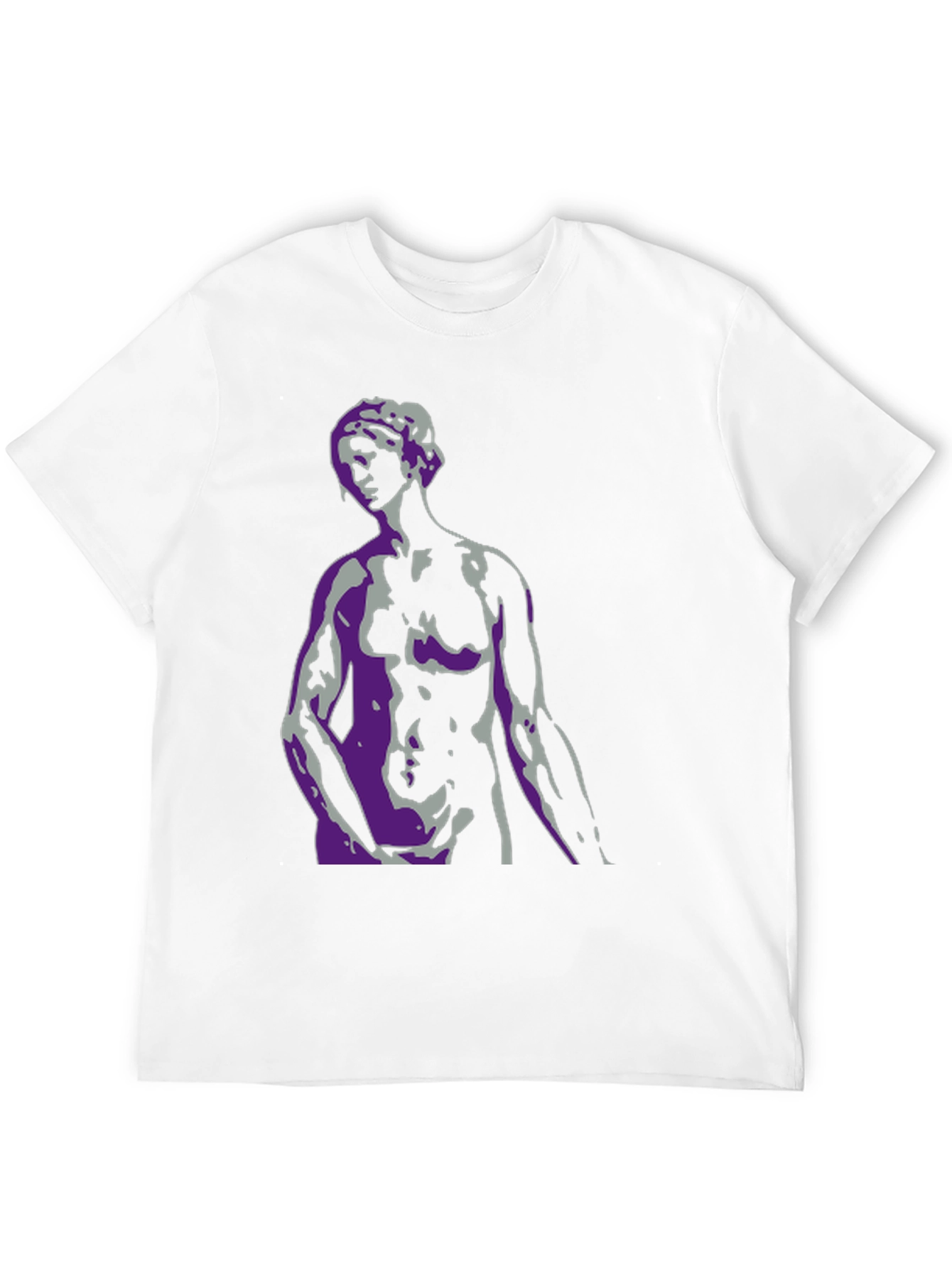 Abstract Statue Graphic T-Shirt - Mens Black Tee