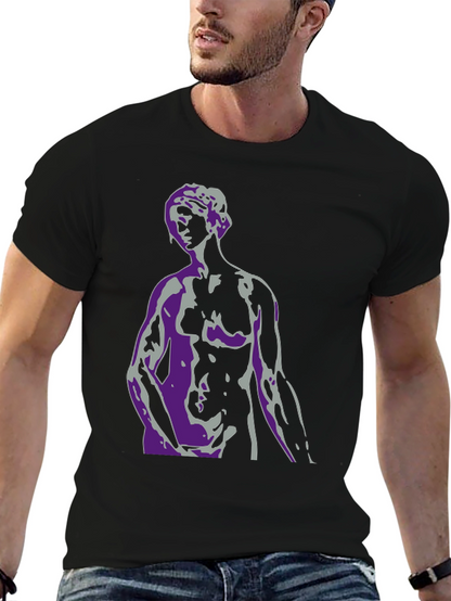 Abstract Statue Graphic T-Shirt - Mens Black Tee