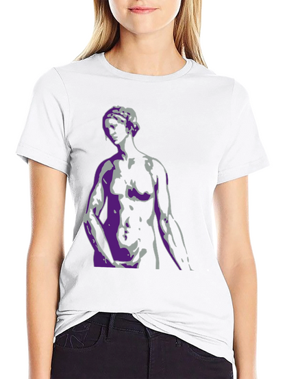 Abstract Statue Graphic T-Shirt - Mens Black Tee