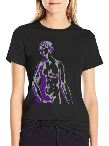 Abstract Statue Graphic T-Shirt - Mens Black Tee