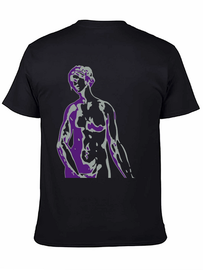 Abstract Statue Graphic T-Shirt - Mens Black Tee
