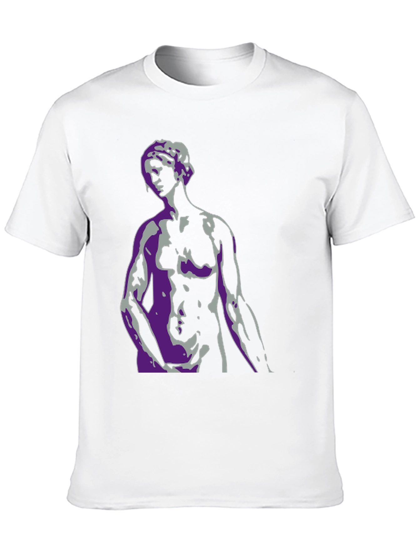 Abstract Statue Graphic T-Shirt - Mens Black Tee