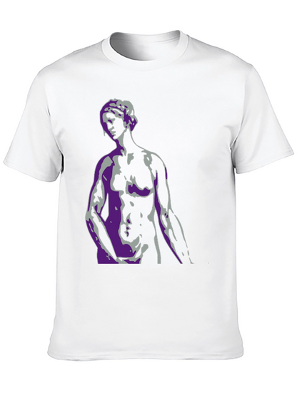 Abstract Statue Graphic T-Shirt - Mens Black Tee