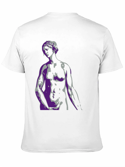 Abstract Statue Graphic T-Shirt - Mens Black Tee