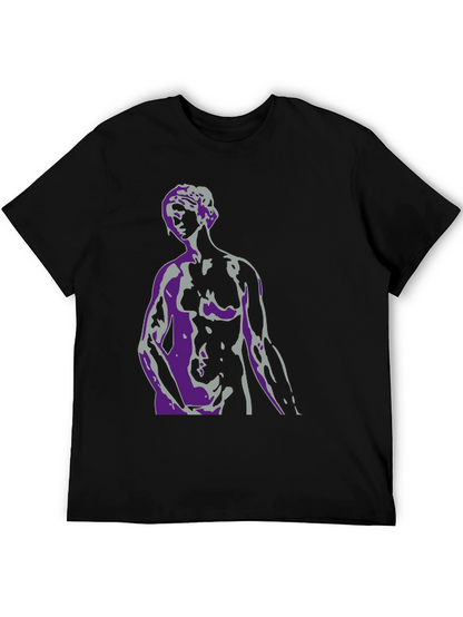 Abstract Statue Graphic T-Shirt - Mens Black Tee