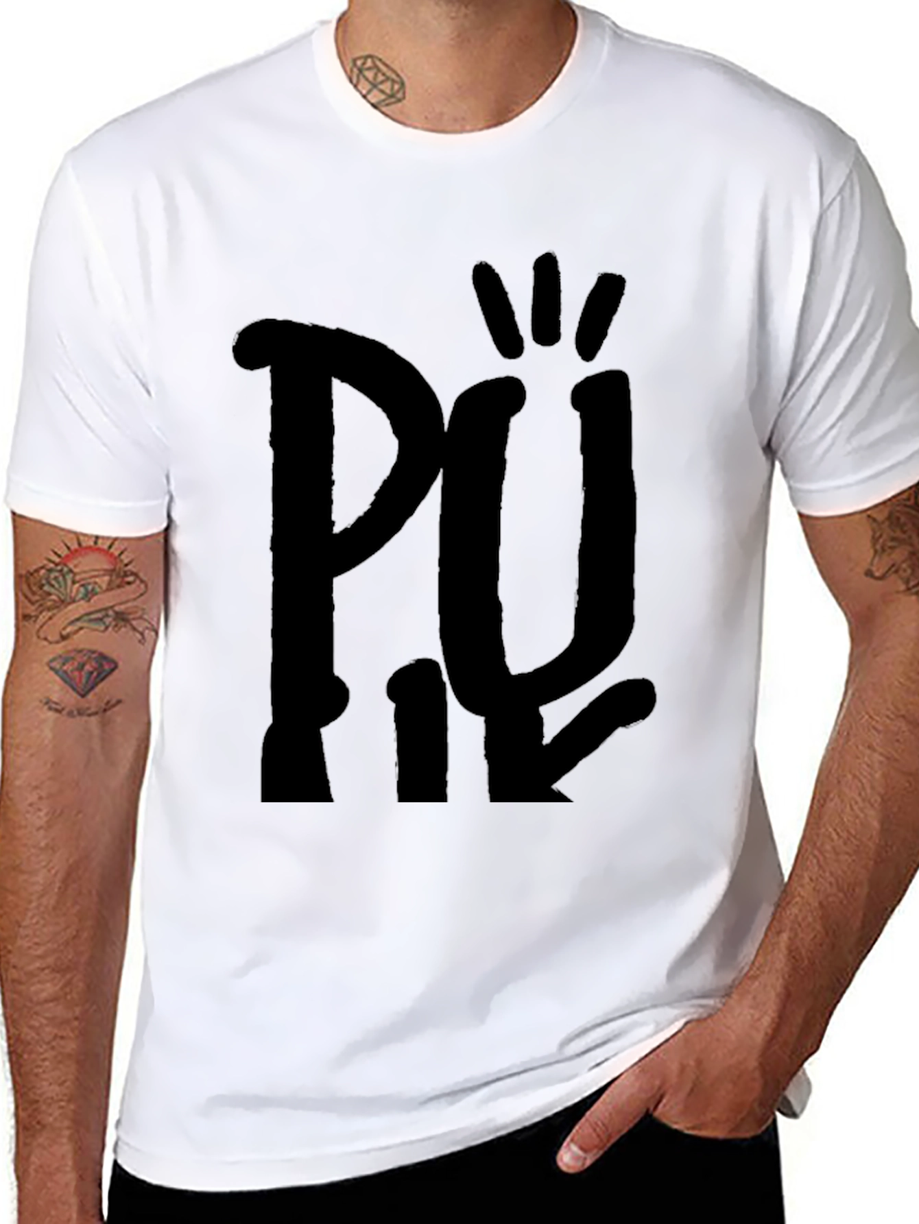 Black Graphic Tee - Unique Design