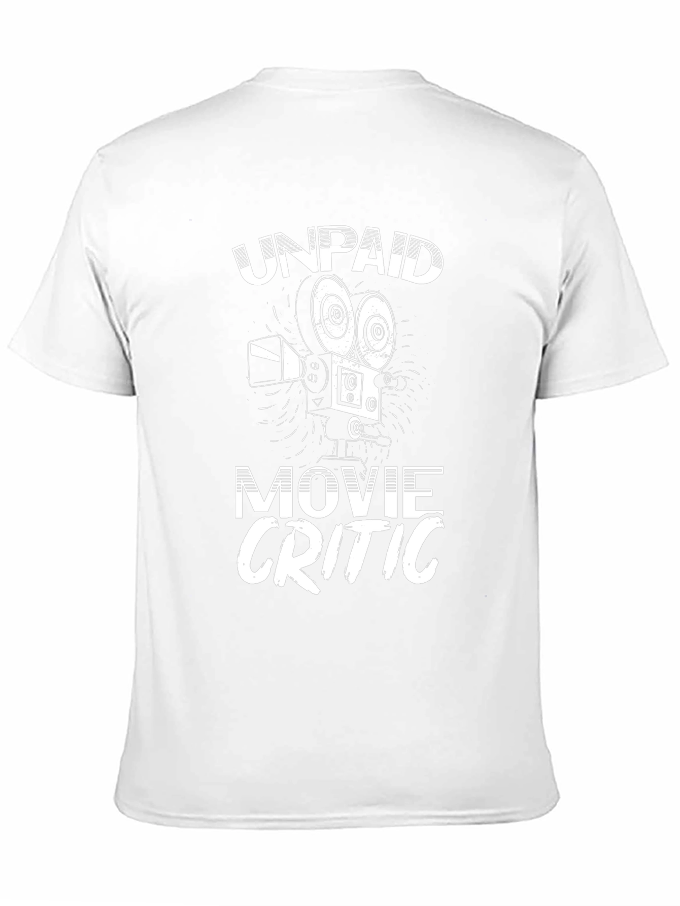 Unpaid Movie Critic Graphic Tee - Black Cotton Shirt