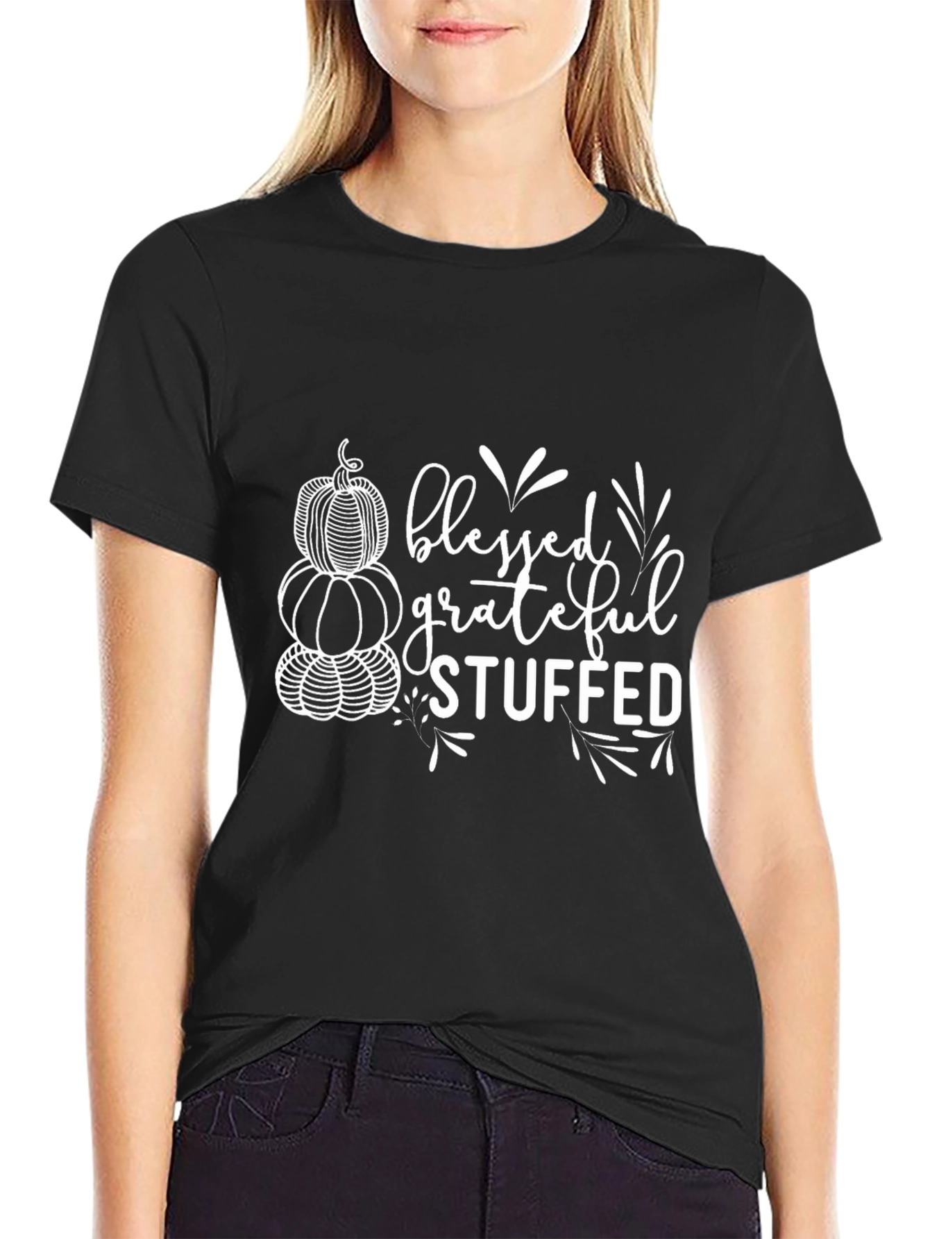 Blessed Grateful Stuffed Thanksgiving T-Shirt