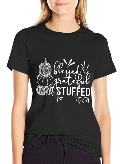 Blessed Grateful Stuffed Thanksgiving T-Shirt