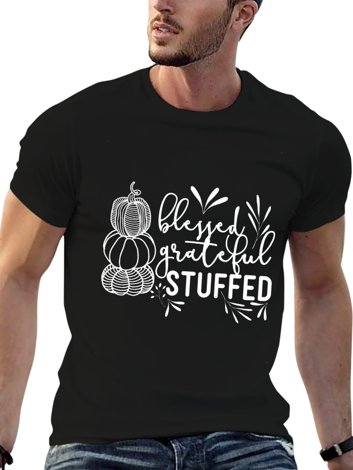 Blessed Grateful Stuffed Thanksgiving T-Shirt