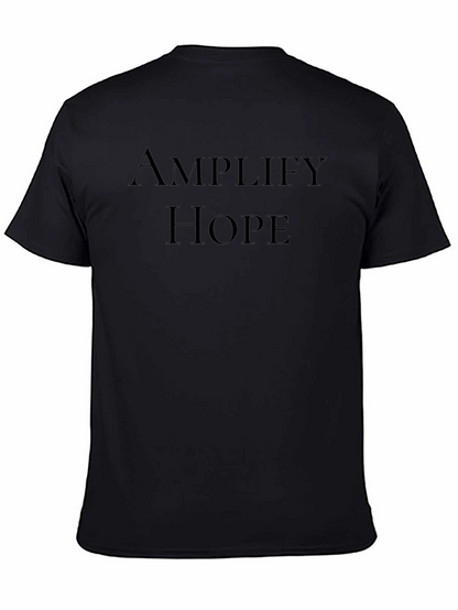 Amplify Hope Black T-Shirt - Inspiring Graphic Tee