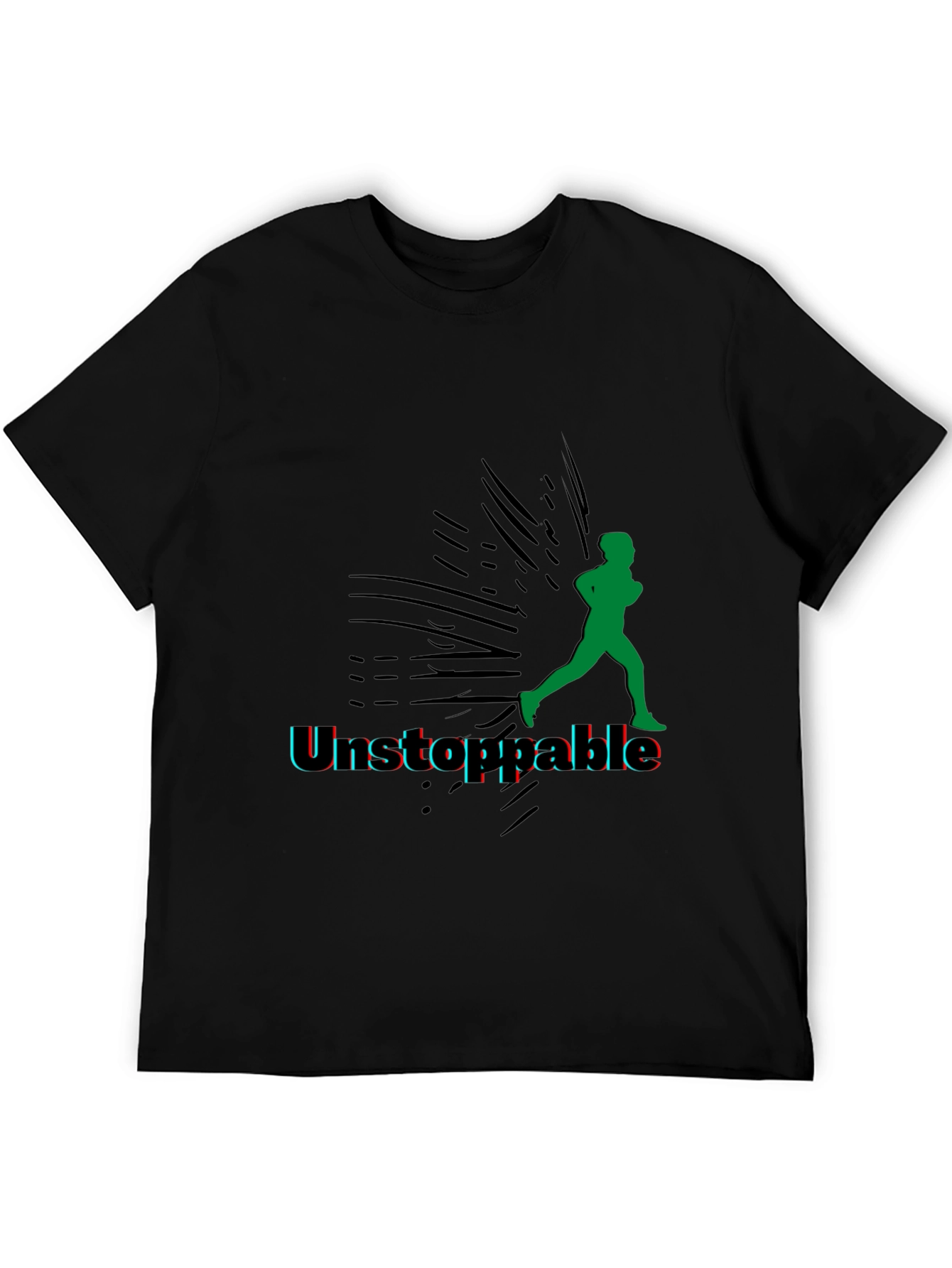 Unstoppable Running Graphic Black Tee