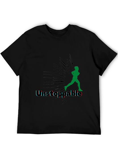 Unstoppable Running Graphic Black Tee