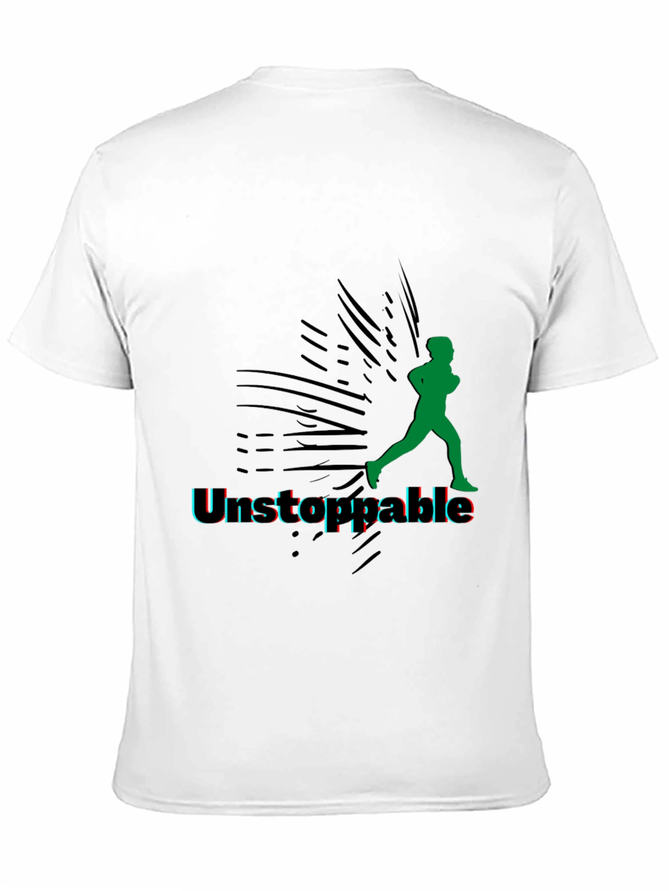 Unstoppable Running Graphic Black Tee