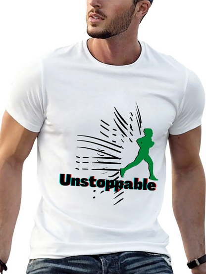 Unstoppable Running Graphic Black Tee